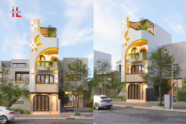 Thiết kế nhà phố 4 tầng hiện đại Mrs Hằng - Xây dựng Hưng Lâm