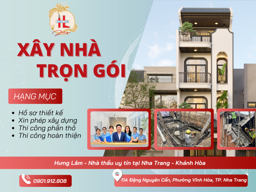 Báo giá xây nhà trọn gói - Nhà thầu uy tín tại Nha Trang Khánh Hòa