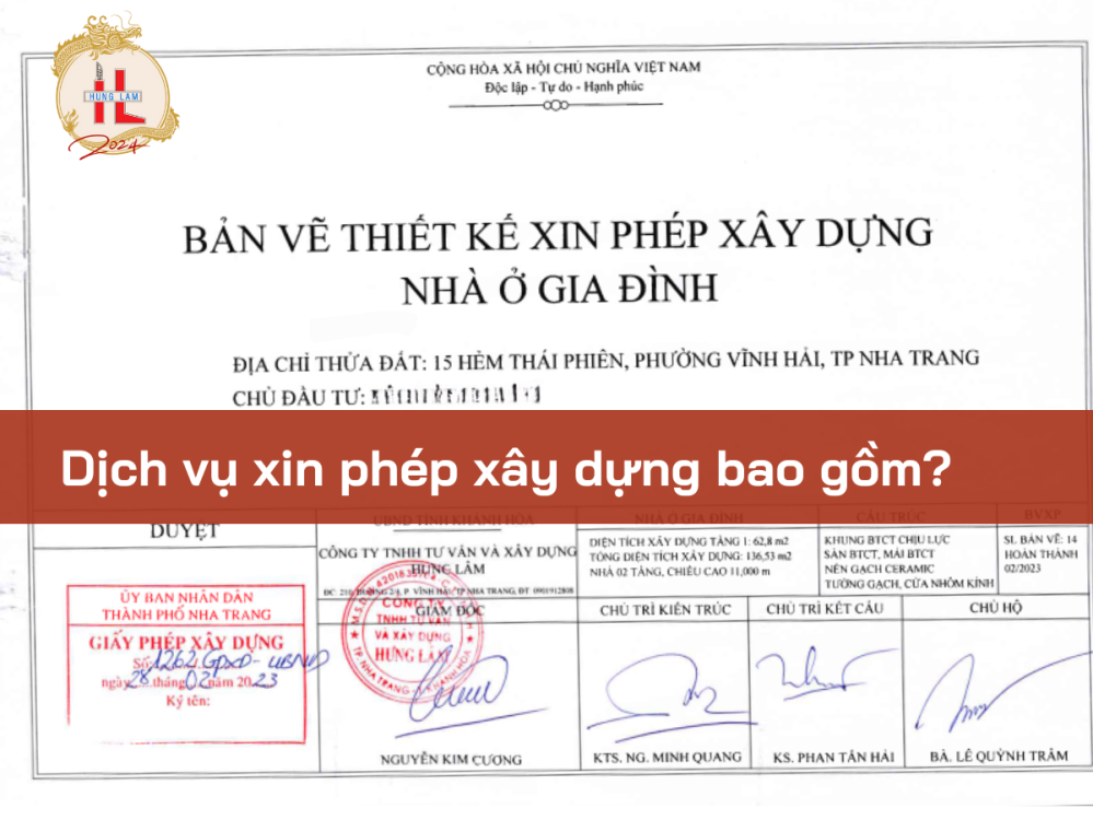 Dịch vụ xin phép xây dựng bao gồm những gì?