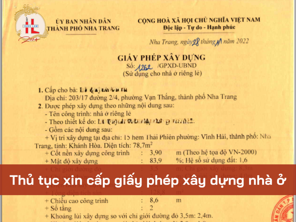 Thủ tục xin cấp giấy phép xây dựng nhà ở mới nhất năm 2024