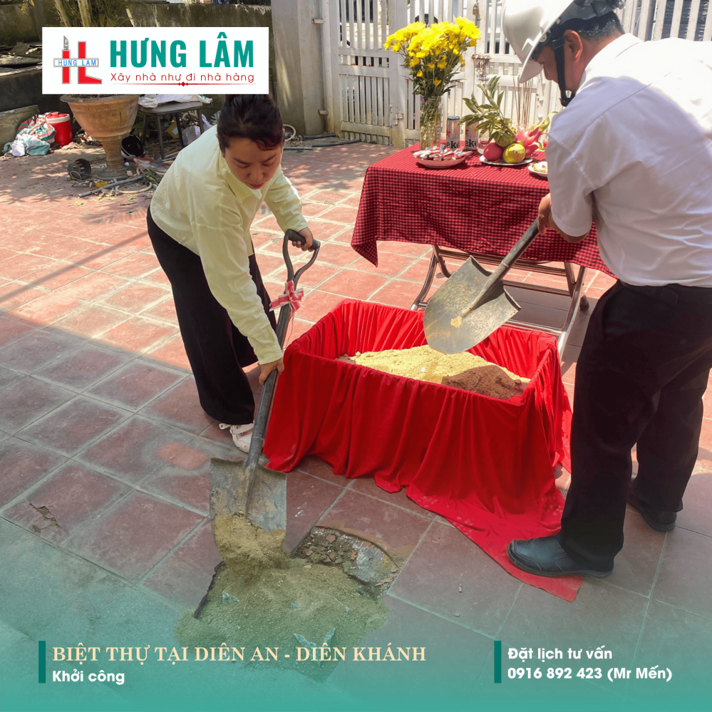 Khởi công công trình biệt thự tại Diên An