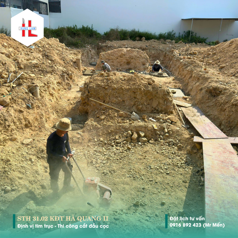 Nhật ký thi công Định vị tim trục – 31.02 Hà Quang | Hưng Lâm