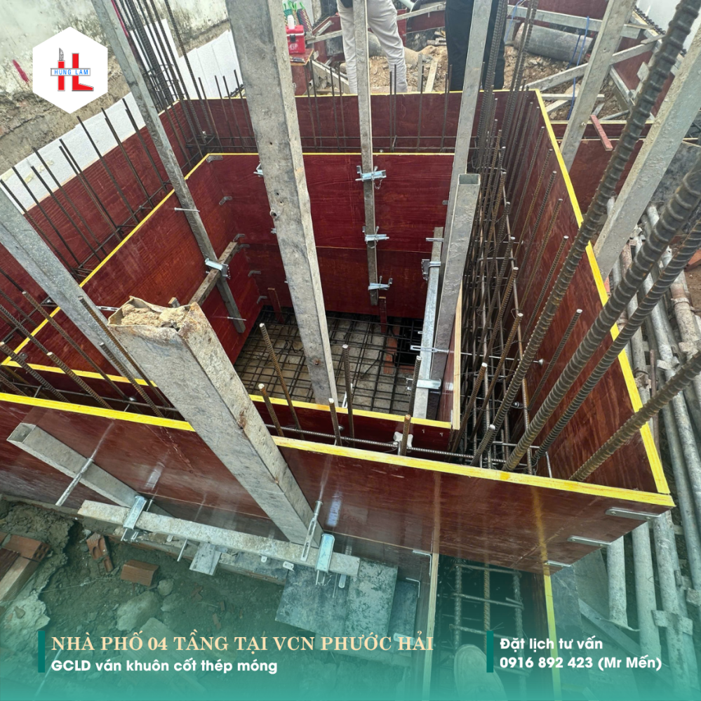 GCLD ván khuôn cốt thép móng – 23B1 | Xây Dựng Hưng Lâm
