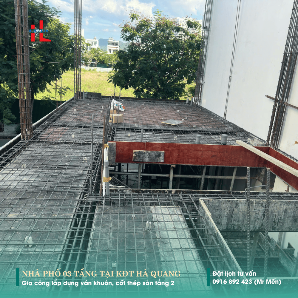 GCLD ván khuôn cốt thép sàn tầng 2 – 21.32 Hà Quang | Hưng Lâm