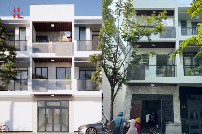 Thi công trọn gói nhà phố 3 tầng hiện đại Mr Cận - XD Hưng Lâm