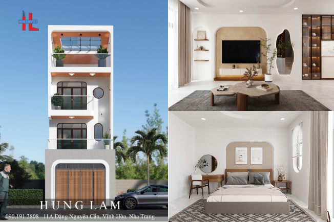 Thiết kế nhà phố hiện đại Mrs Hà tại Nha Trang - XD Hưng Lâm