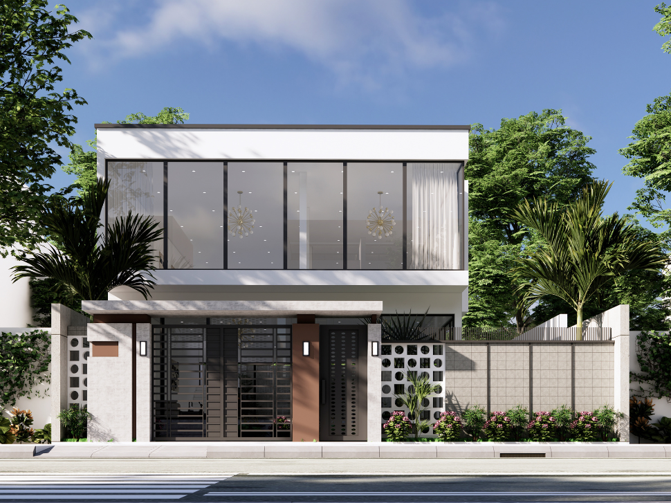 Phoi canh mat tien biet thu 16 tran quang dieu tai nha trang