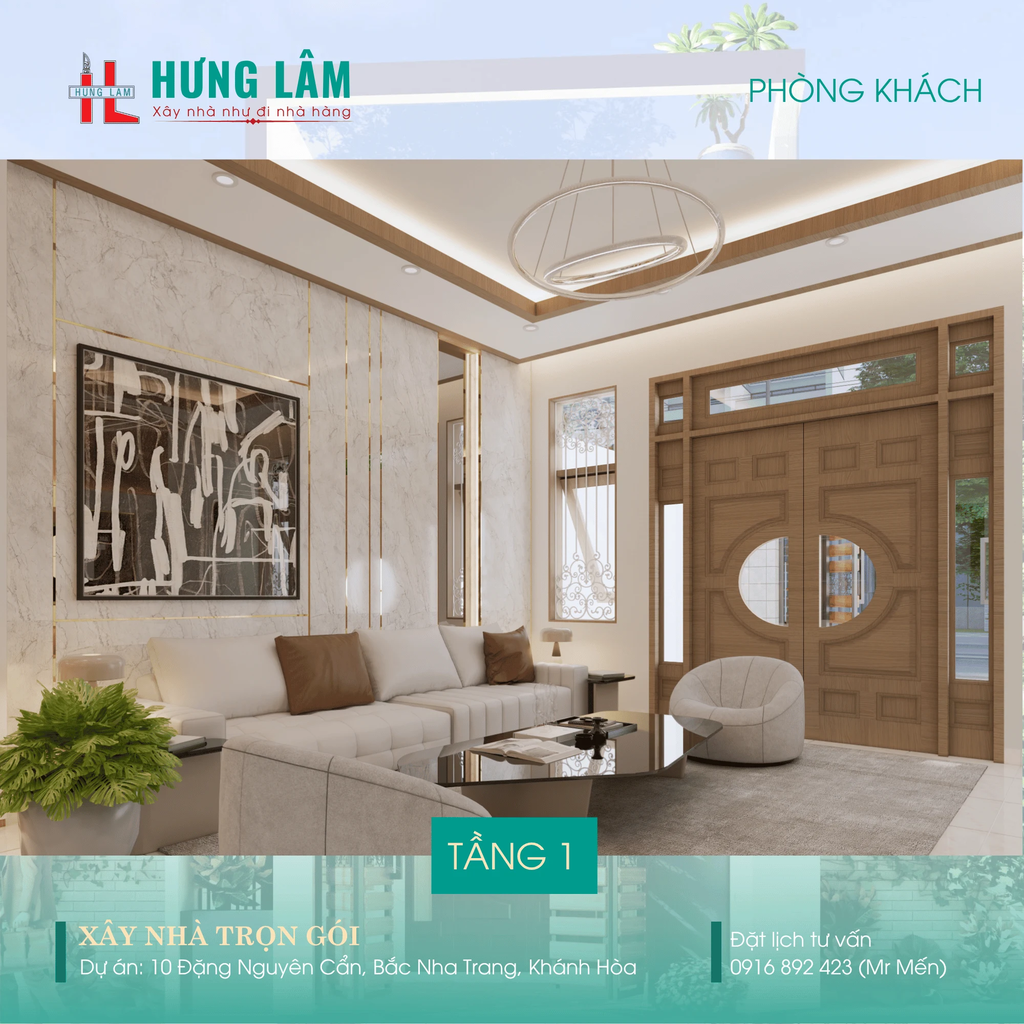 Thiet ke nha pho 02 tang tai Nha Trang - Xay dung Hung Lam