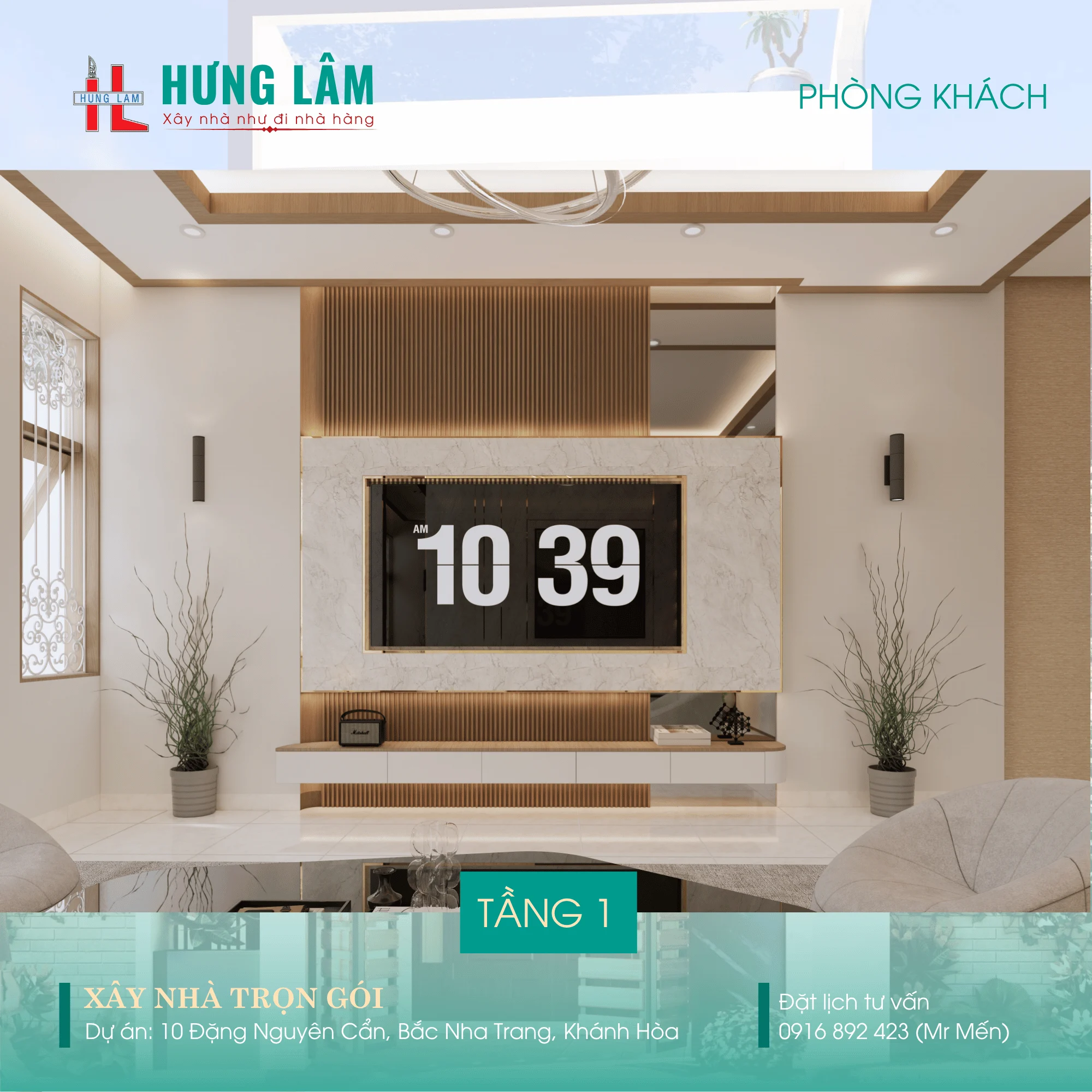 Thiet ke nha pho 02 tang tai Nha Trang - Xay dung Hung Lam -2