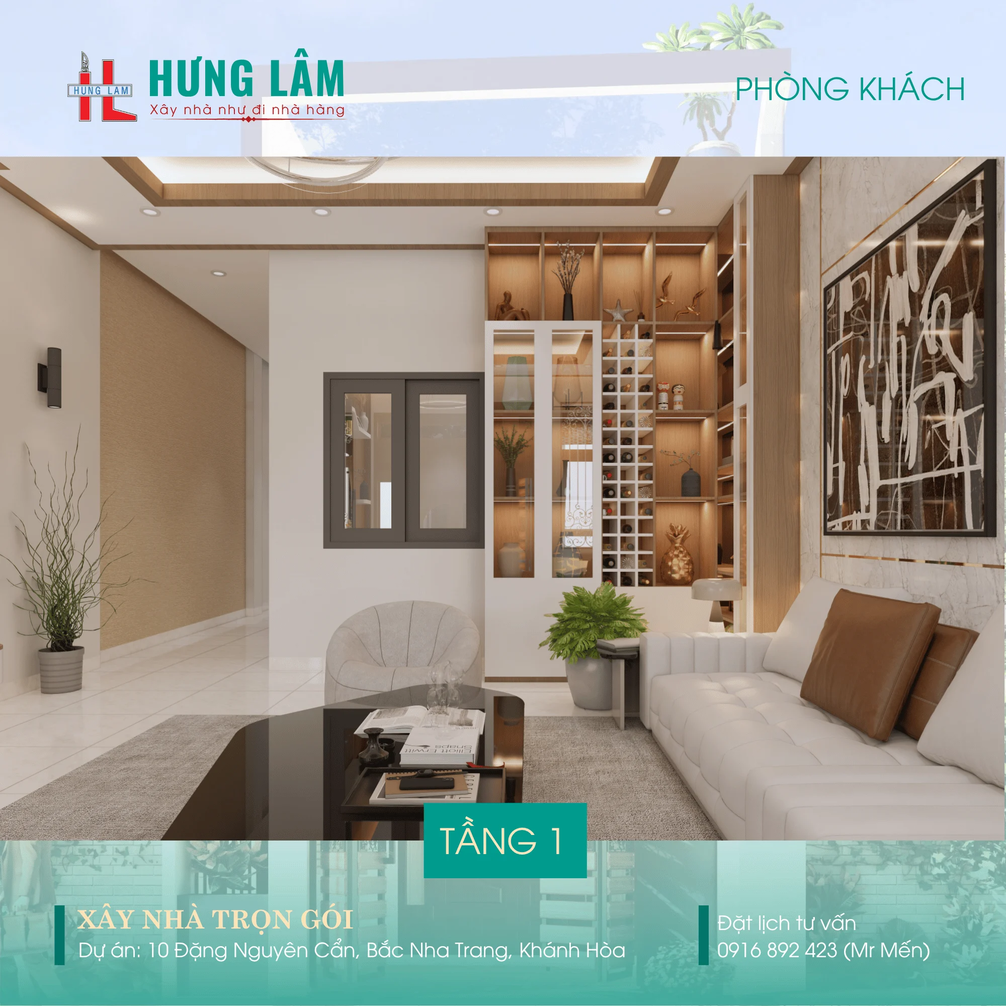 Thiet ke nha pho 02 tang tai Nha Trang - Xay dung Hung Lam -3
