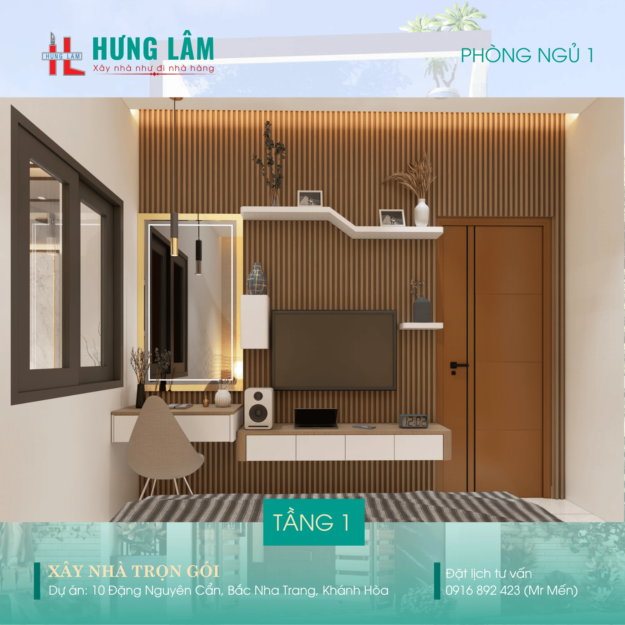 Thiet ke nha pho 02 tang tai Nha Trang - Xay dung Hung Lam-4