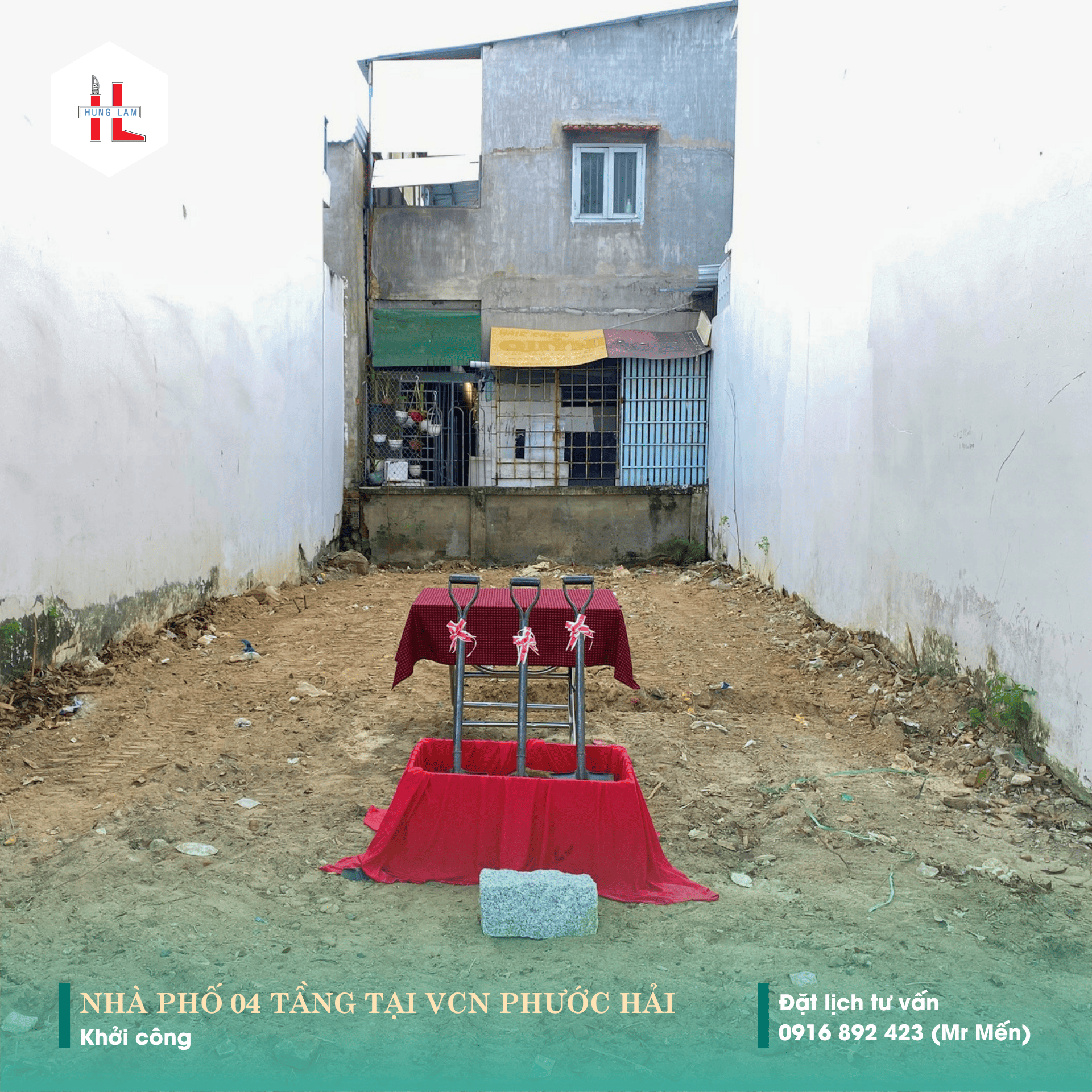 khoi cong cong trinh nha pho 04 tang tai kdt vcn phuoc hai 2