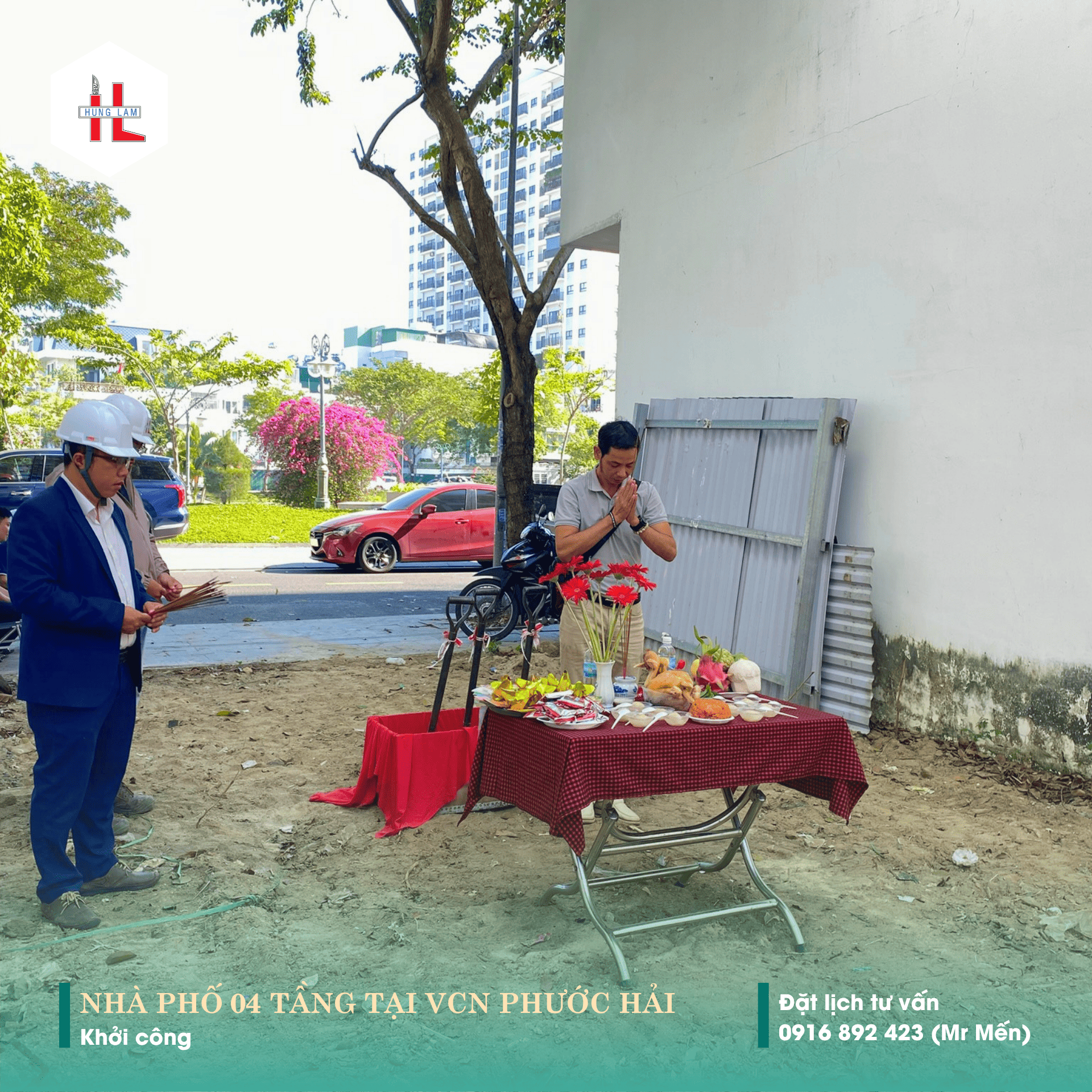 khoi cong cong trinh nha pho 04 tang tai kdt vcn phuoc hai 4