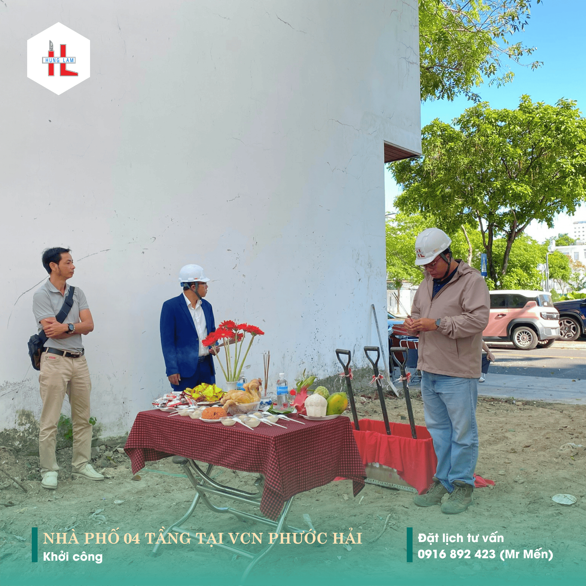 khoi cong cong trinh nha pho 04 tang tai kdt vcn phuoc hai 5