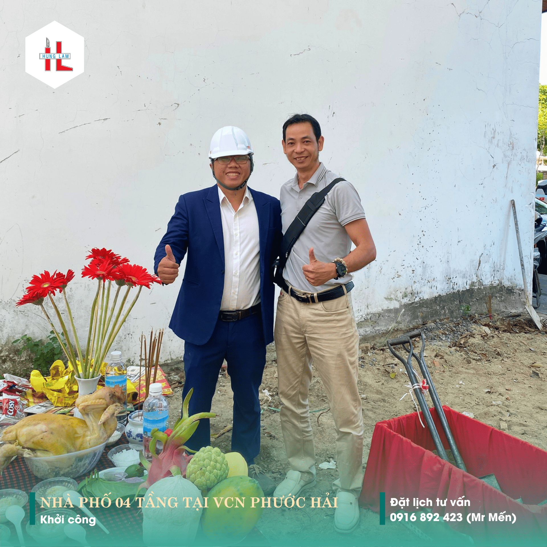 khoi cong cong trinh nha pho 04 tang tai kdt vcn phuoc hai 8