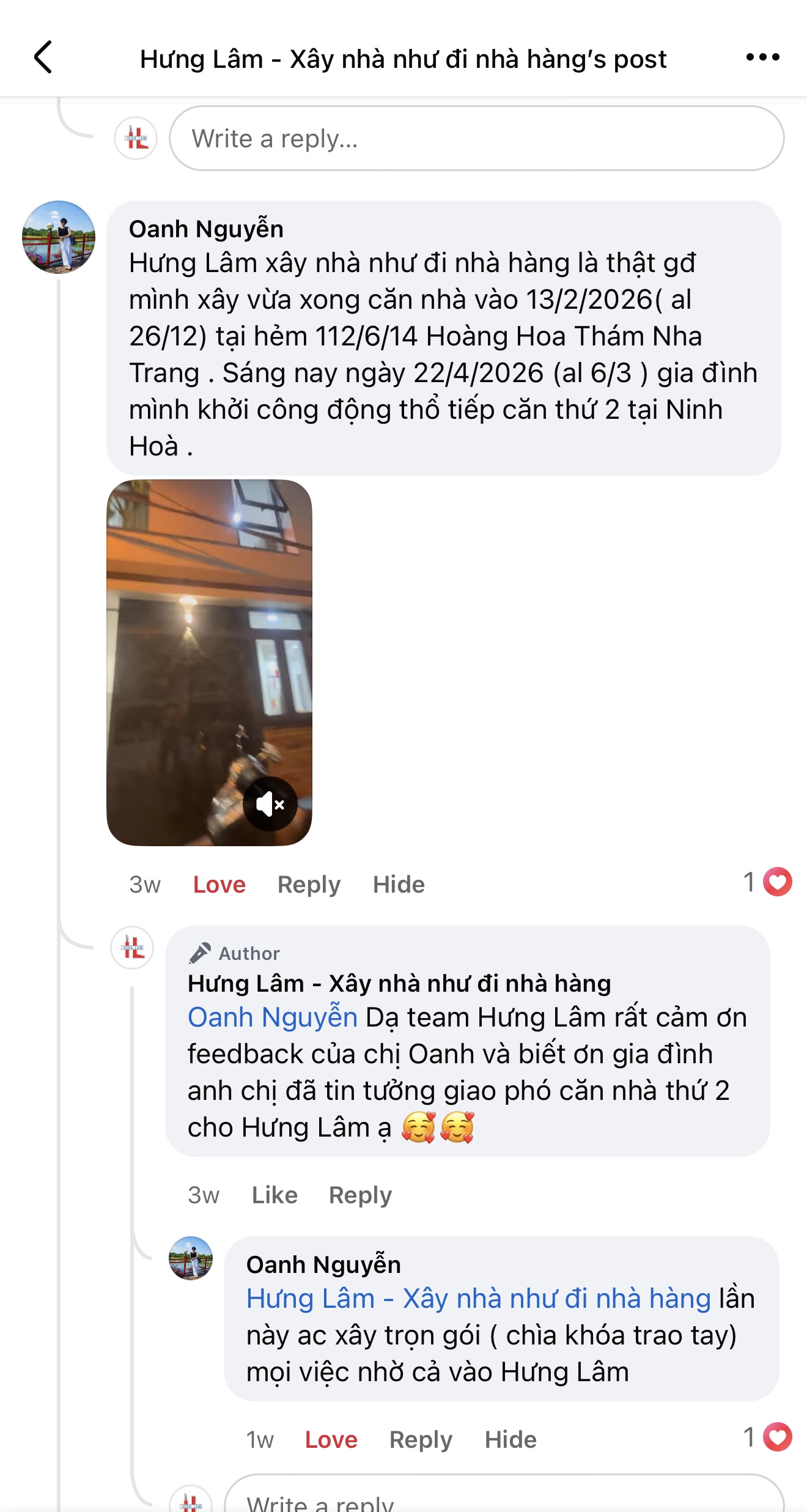 feedback nhà chị Oanh 28 HHT