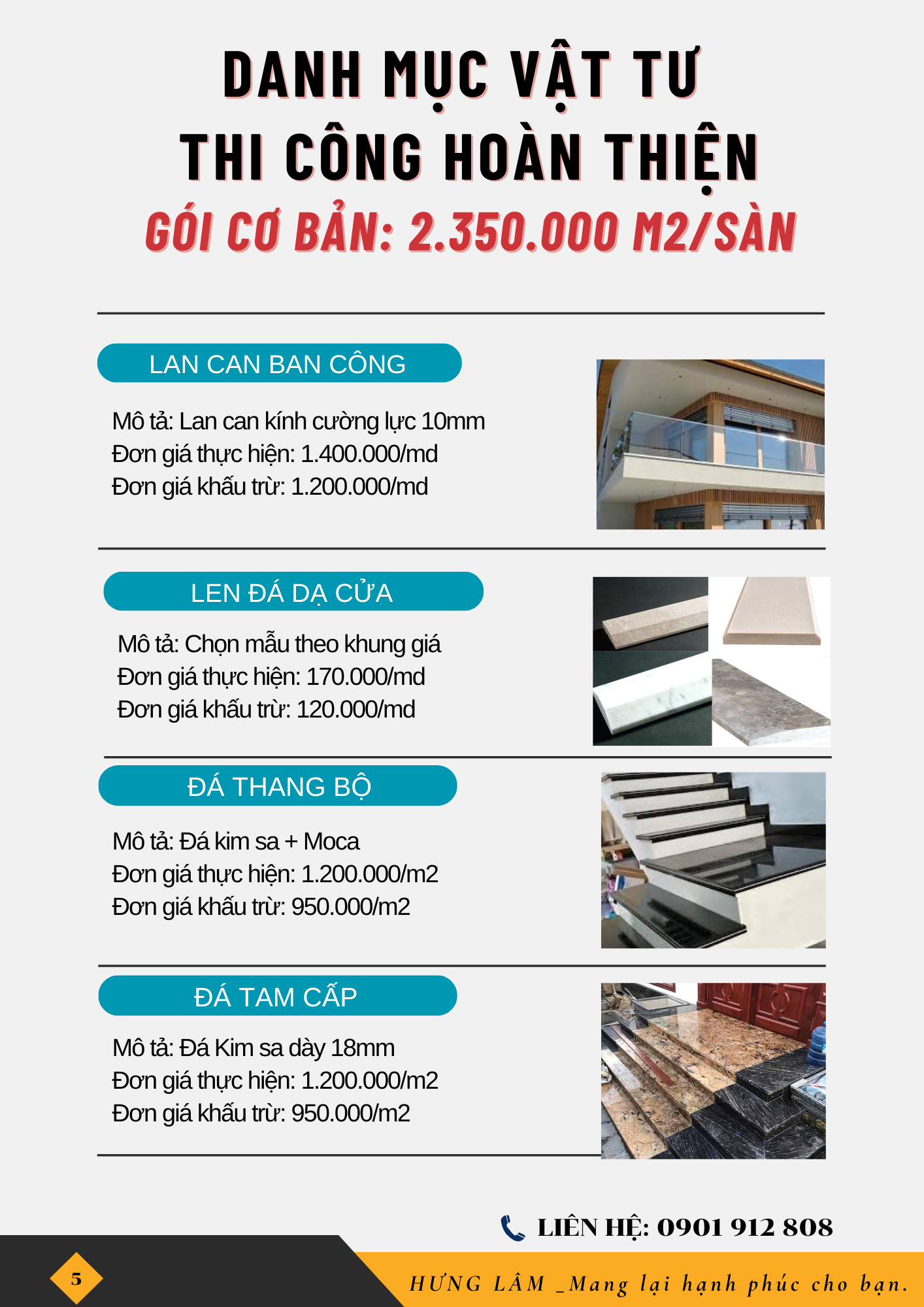 Danh mục vật tư thi công hoàn thiện 4