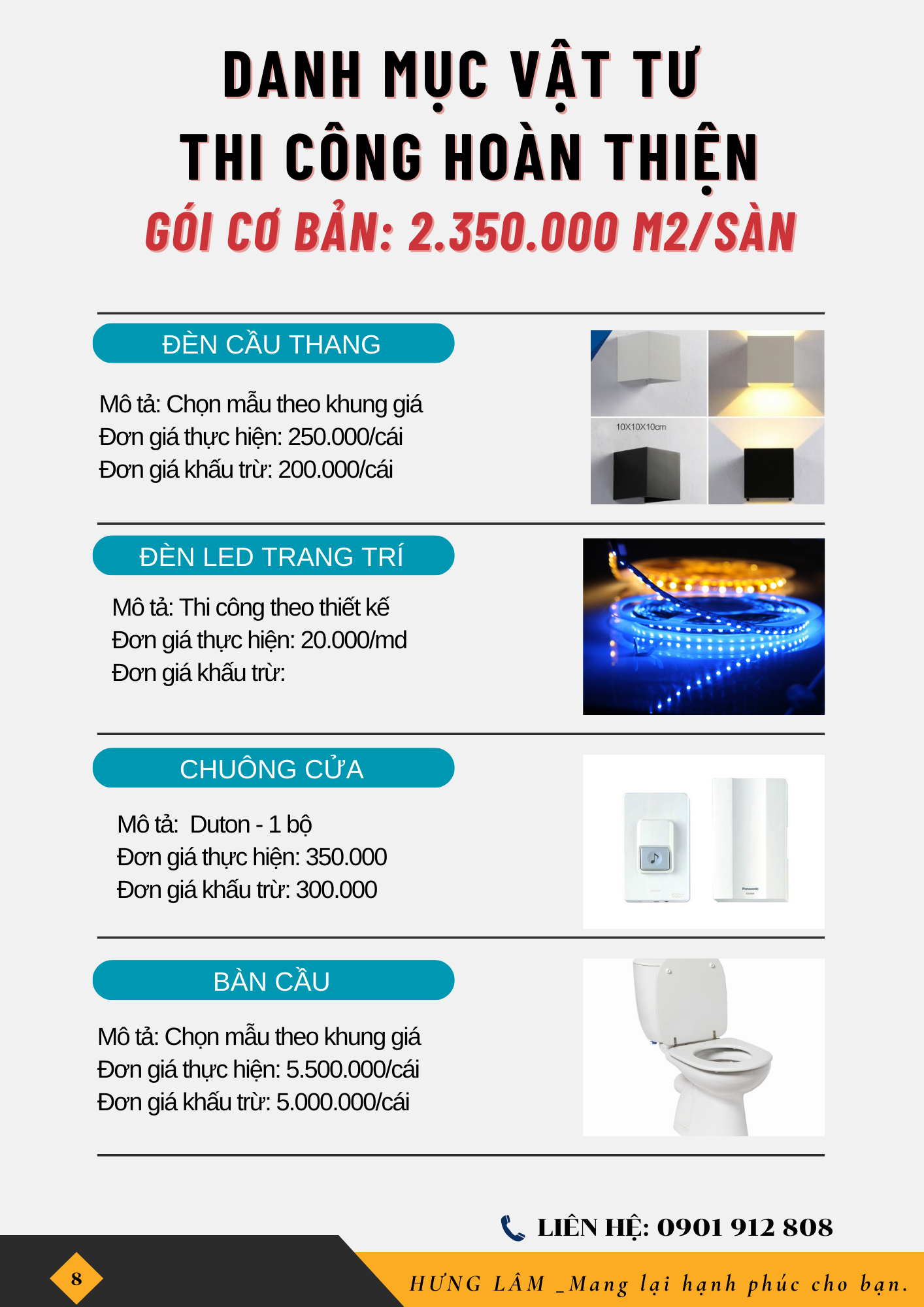 Danh mục vật tư thi công hoàn thiện 7