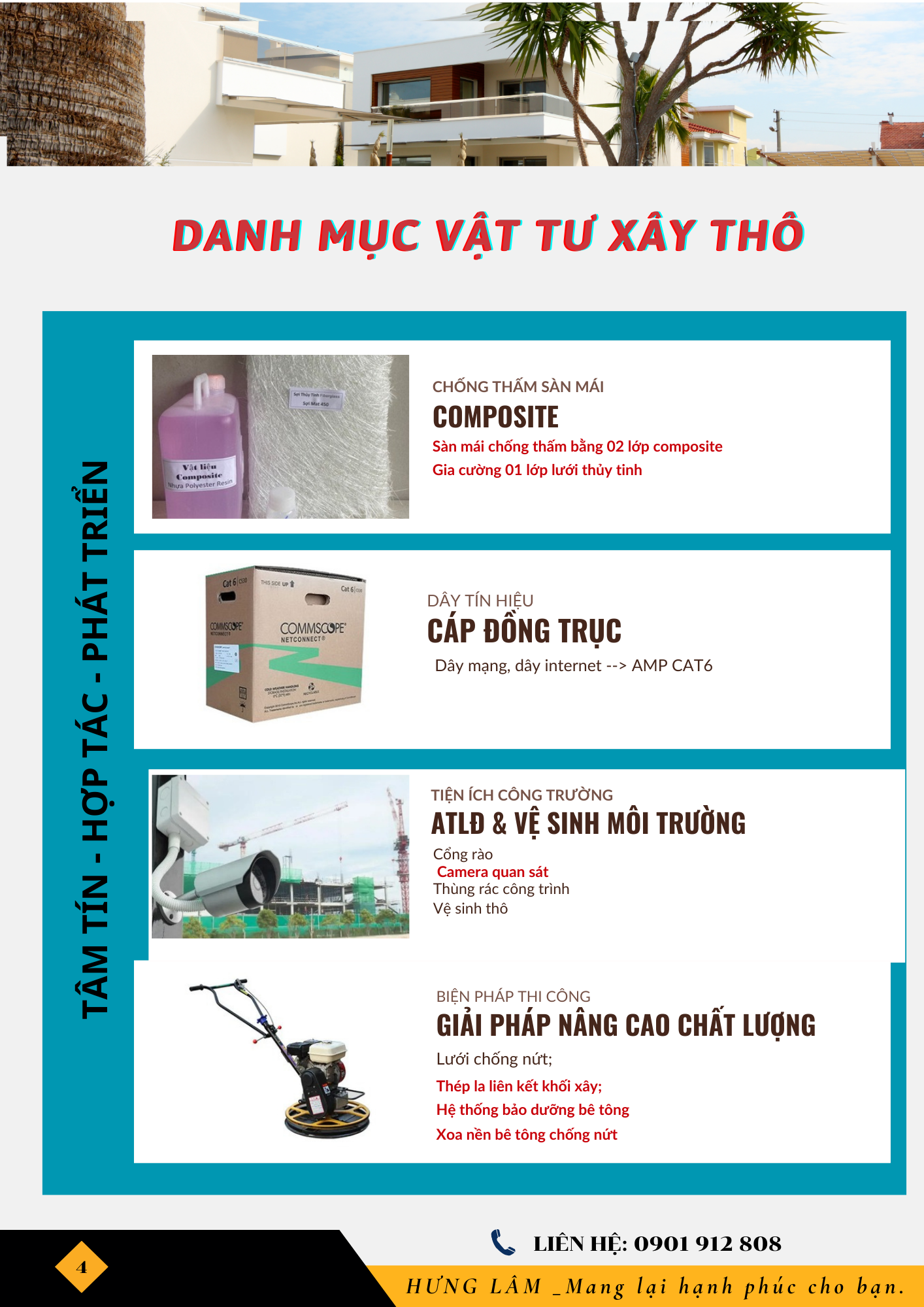 Danh mục vật tư xây thô 4